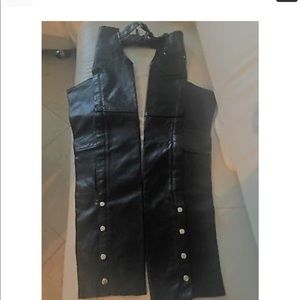 biker chaps 100% leather